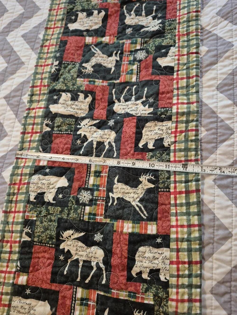 🌿5/$25 Quilted Christmas Wildlife Tablerunner